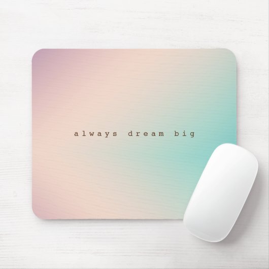 ピーチアクア絞り染めグラデーションドリ感動的ーム引用文 マウスパッド (マウス)