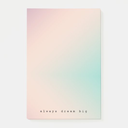 ピーチアクア絞り染め感動的ドリーム引用文 ポストイット (正面)