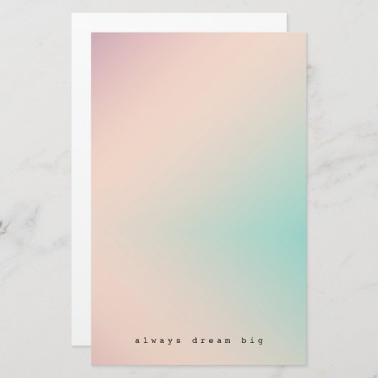 ピーチアクア絞り染め感動的ドリーム引用文 便箋 (正面/裏面)