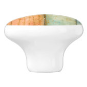 ピーチアクア金ゴールドナチュラルジオメトリック芸術的ホーム セラミックノブ (側面)