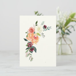 ピーチアジサイあなたの机から個人的なテンプレート サンキューカード