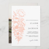 ピーチアネモン 招待状 (正面/裏面)