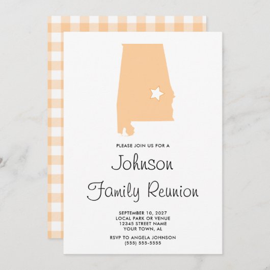 ピーチアラバマファミリー懇親会 招待状 (正面/裏面)