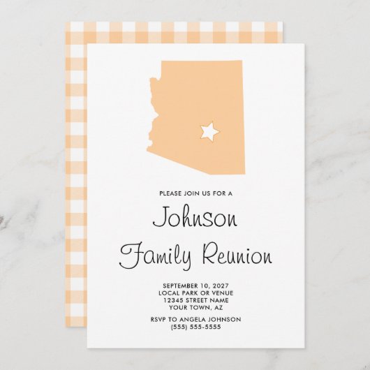 ピーチアリゾナファミリー懇親会 招待状 (正面/裏面)