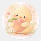 ピーチアルマひよこ ラウンドシール (正面)