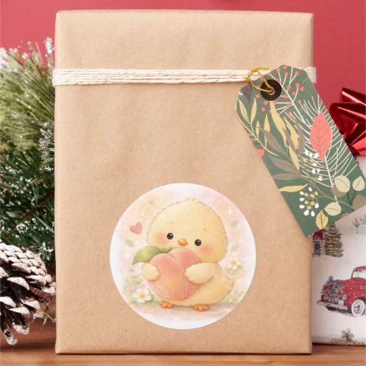 ピーチアルマひよこ ラウンドシール (クリスマス)
