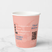 ピーチアレーブルーフローライズンフィットネス&栄養 紙コップ (裏面)