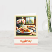 ピーチアンドアップルパイデザートハッピーバースデー カード (正面)