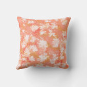 ピーチアンドオレンジフォラル抽象芸術装飾用クッション クッション (裏面)
