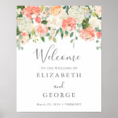 ピーチアンドクリームウェルカムサイン ポスター (正面)