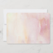 ピーチアンドクリームフローラスクリプトブライダルシャワー 招待状 (裏面)