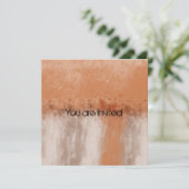 ピーチアンドクリーム抽象芸術ベビーシャワー 招待状 (スタンド正面)