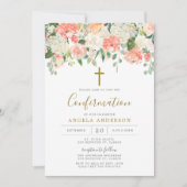 ピーチアンドクリーム確認招待状 招待状 (正面)