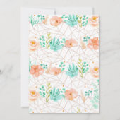 ピーチアンドグリーンフローラ退職招待状 招待状 (裏面)