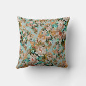 ピーチアンドグリーンフローラ クッション (裏面)