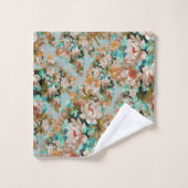 ピーチアンドグリーンフローラ バスタオルセット (ウォッシュタオル)