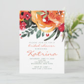 ピーチアンドグリーンリーウォーターフローラブライダルシャワー 招待状 (スタンド正面)