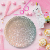 ピーチアンドグレースパークルグラマーグリッター ペーパープレート (パーティー)