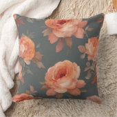 ピーチアンドグレーフローラ クッション (ブランケット)