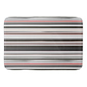 ピーチアンドグレー抽象芸術ストライプ バスマット (正面)