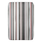 ピーチアンドグレー抽象芸術ストライプ バスマット (正面縦)