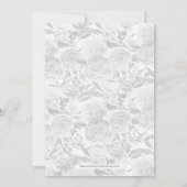 ピーチアンドコーラルフラワーズフローラブライダルシャワー 招待状 (裏面)