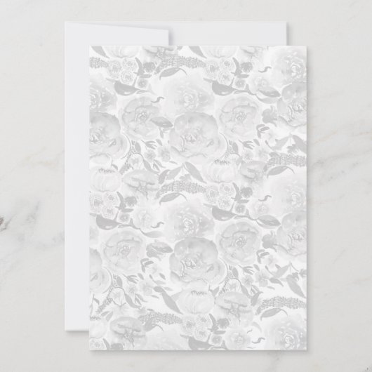 ピーチアンドコーラルフラワーズフローラ結婚式招待状 招待状 (裏面)