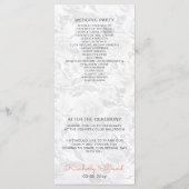 ピーチアンドコーラルフラワーズフローラ結婚式 プログラム (裏面)