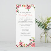 ピーチアンドコーラルフラワーズフローラ結婚式 プログラム (スタンド正面)