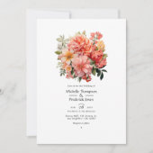 ピーチアンドコーラルフローラ結婚ズ 招待状 (正面)