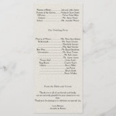ピーチアンドセージエレガントスクロール結婚式 プログラム (裏面)