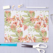 ピーチアンドセージ水カラーフローラティッシュペーパー 薄葉紙 (クラフト)