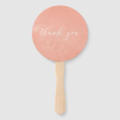 ピーチアンドバーガンディフローラベビーシャワー ハンドファン (裏面)