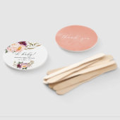 ピーチアンドバーガンディフローラベビーシャワー ハンドファン (組立なし)