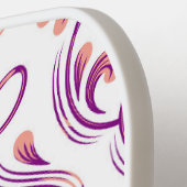 ピーチアンドパープルダマスクフローラ ピックルボールラケット (左詳細)