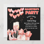 ピーチアンドピンクガレンティーンズデイパーティー 招待状 (正面)