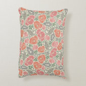ピーチアンドピンクポピー気持ちシェルパブランケット アクセントクッション (裏面(縦))