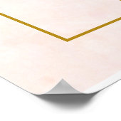 ピーチアンドピンクマグノリアブライダルティーウェルカム ポスター (角)