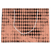 ピーチアンドブラックハーレキ動揺してン ラージペーパーバッグ (正面)