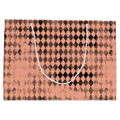 ピーチアンドブラックハーレキ動揺してン ラージペーパーバッグ (裏面)