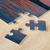 ピーチアンドブルーサンセットオンマウンテンレイク ジグソーパズル (側面)