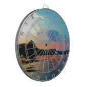 ピーチアンドブルーサンセットオンマウンテンレイク ダーツボード (正面左)