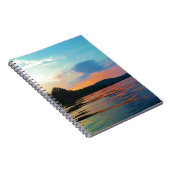 ピーチアンドブルーサンセットオンマウンテンレイク ノートブック (右側)