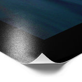 ピーチアンドブルーサンセットオンマウンテンレイク フォトプリント            (角)