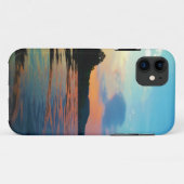ピーチアンドブルーサンセットオンマウンテンレイク Case-Mate iPhoneケース (裏面(横))