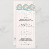 ピーチアンドブルーサンドドルビーチ結婚式メニュー メニュー (正面/裏面)