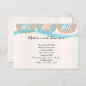 ピーチアンドブルーサンドドルビーチ結婚式リハーサル 招待状 (正面/裏面)