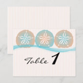 ピーチアンドブルーサンド結婚ドルのテーブル番号 ポストカード (正面/裏面)