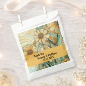 ピーチアンドベージュフローラ抽象芸術 フェイバーバッグ (クリップ留めされた状態)