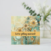 ピーチアンドベージュフローラ抽象芸術 招待状 (スタンド正面)